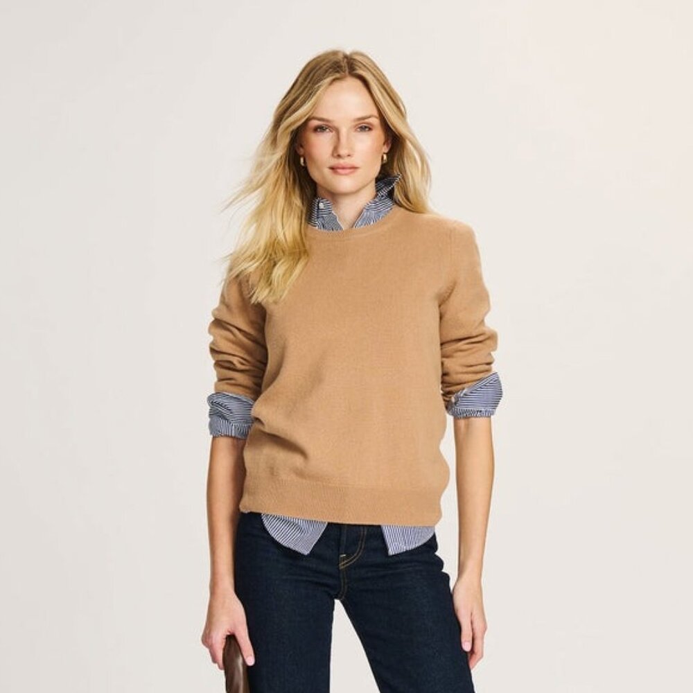 NAADAM The Original Cashmere Sweater in Camel Size Medium